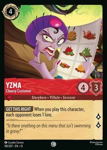 Yzma, Choosy Customer 110/207