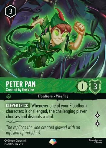 Peter Pan, Created by the Vine 216/207