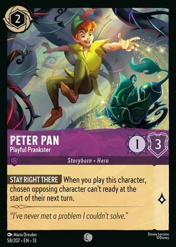Peter Pan, Playful Prankster 58/207