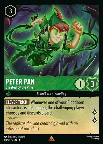 Peter Pan, Created by the Vine 89/207