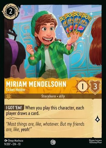 Miriam Mendelsohn, Ticket Holder 9/207