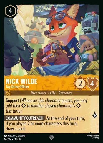 Nick Wilde, Toy Drive Officer 14/204
