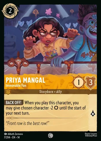 Priya Mangal, Immovable Fan 7/204