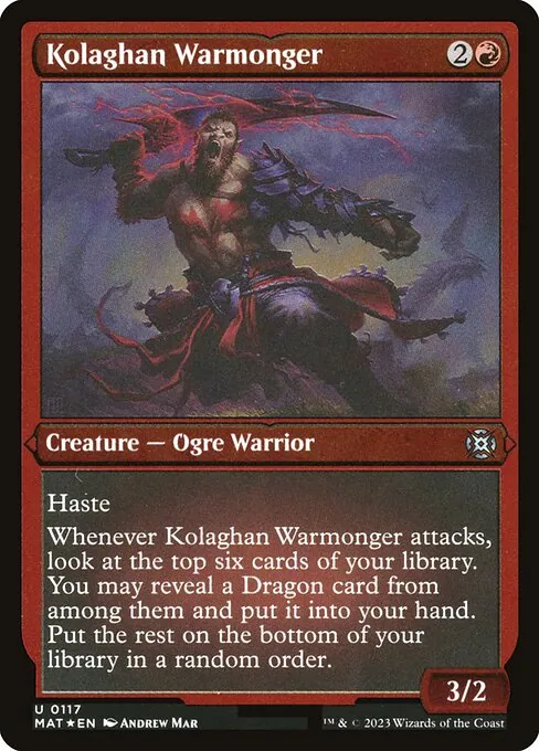 Kolaghan Warmonger 117/050
