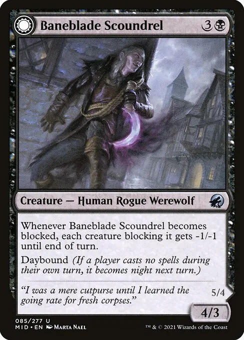 Baneblade Scoundrel // Baneclaw Marauder 085/277