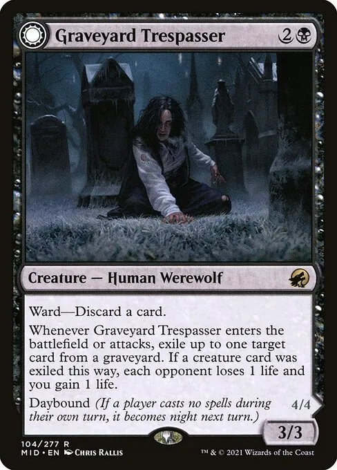 Graveyard Trespasser // Graveyard Glutton 104/277