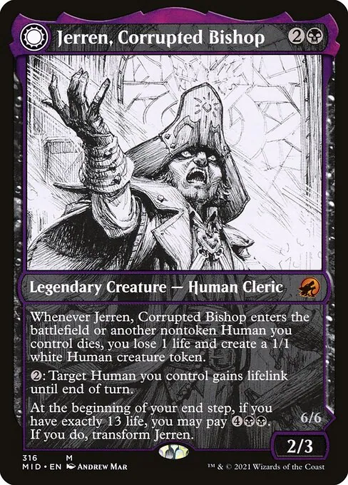 Jerren, Corrupted Bishop // Ormendahl, the Corrupter 316/277