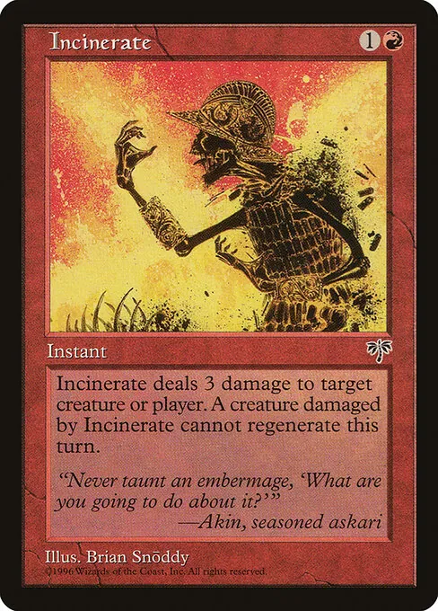 Incinerate 184/350