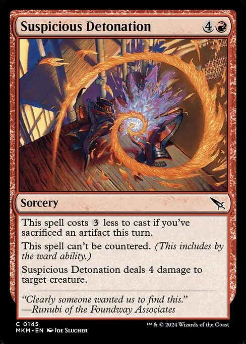 Suspicious Detonation 145/286
