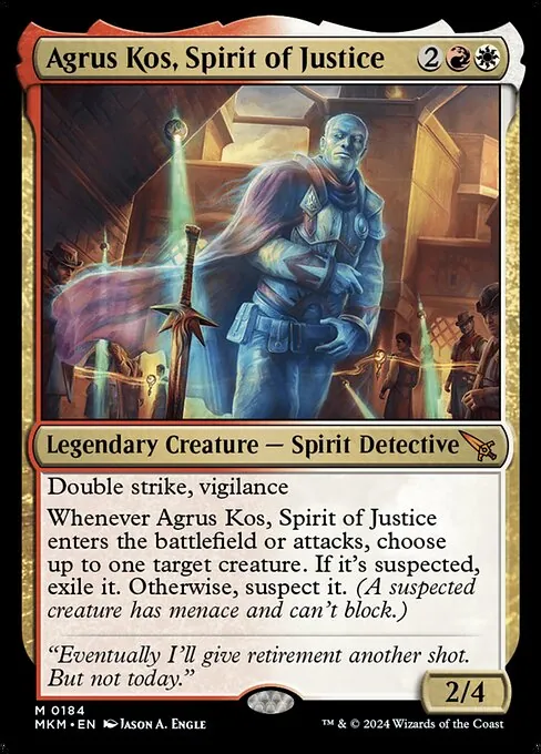 Agrus Kos, Spirit of Justice 184/286