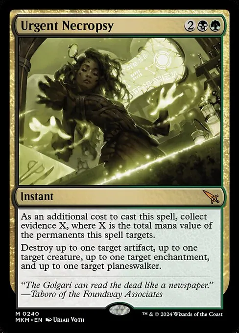 Urgent Necropsy 240/286