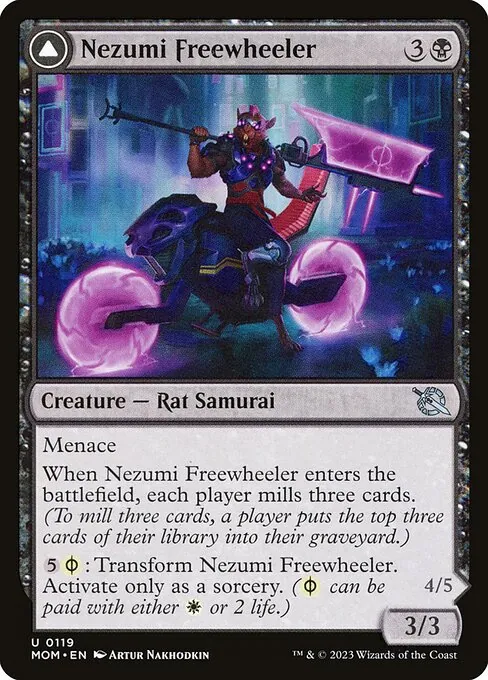 Nezumi Freewheeler // Hideous Fleshwheeler 119/306