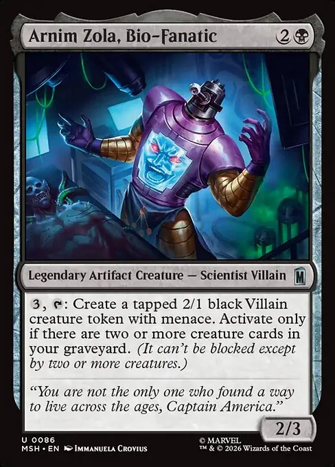 Arnim Zola, Bio-Fanatic 086/296