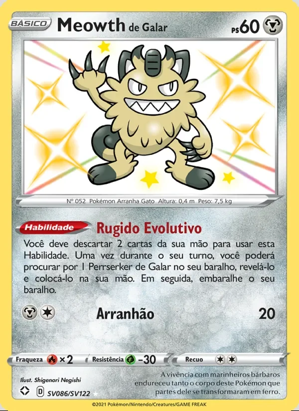 Meowth de Galar SV086/SV122