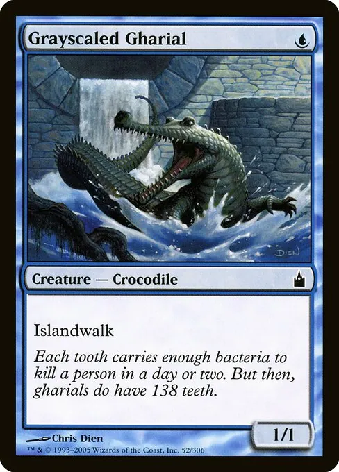 Grayscaled Gharial 052/306