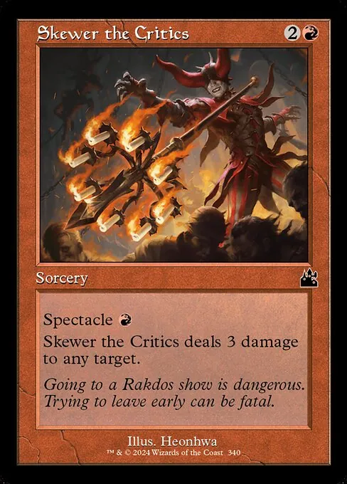 Skewer the Critics 340/291