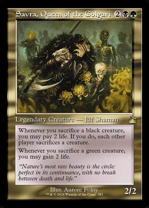 Savra, Queen of the Golgari 381/291