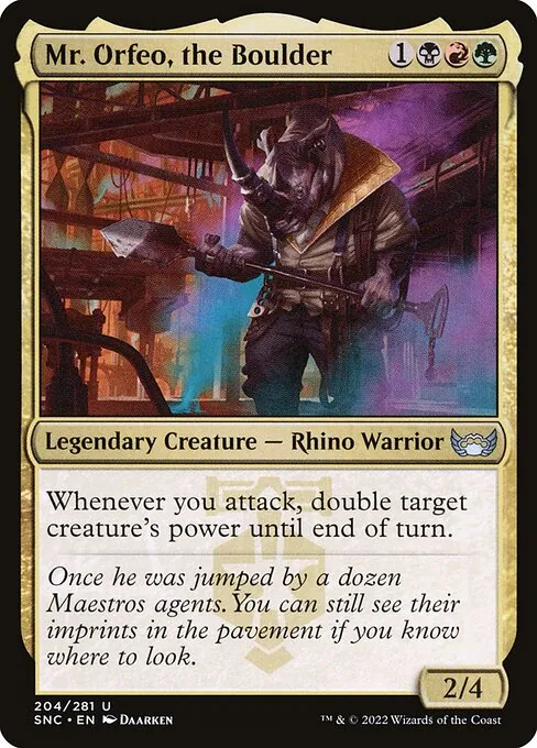 Mr. Orfeo, the Boulder 204/281