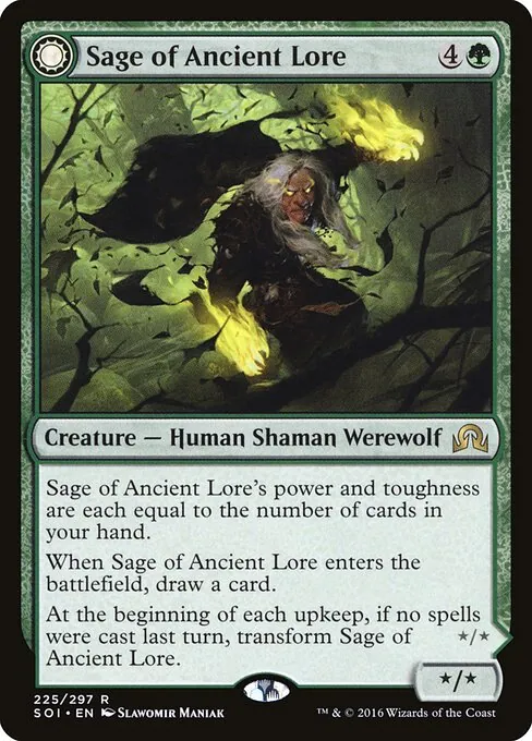Sage of Ancient Lore // Werewolf of Ancient Hunger 225/297