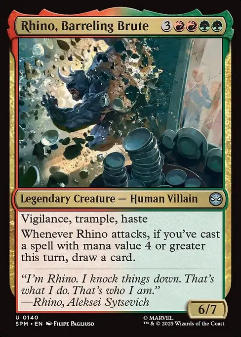Rhino, Barreling Brute 140/198