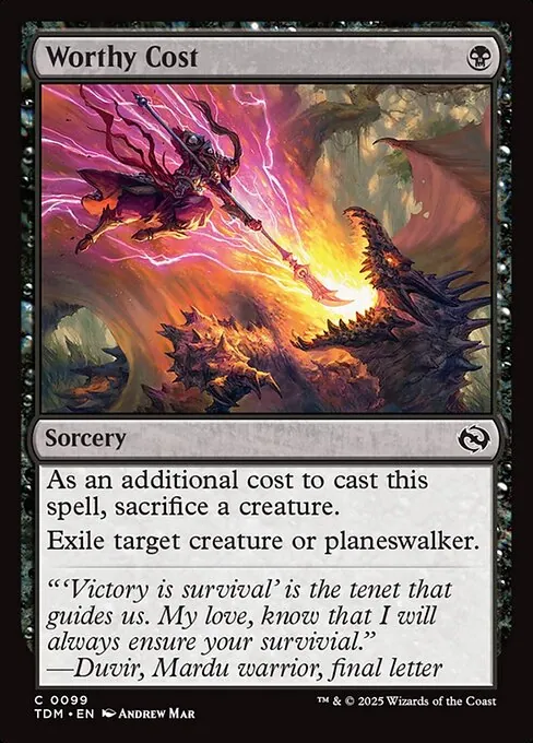 Worthy Cost 099/291