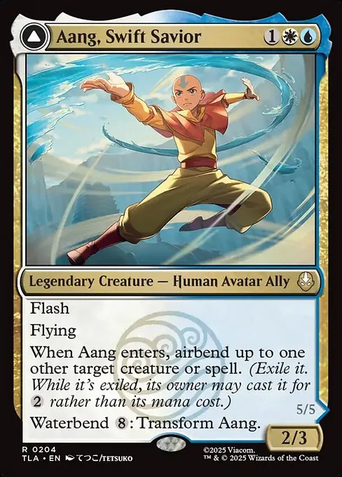 Aang, Swift Savior // Aang and La, Ocean's Fury 204/296