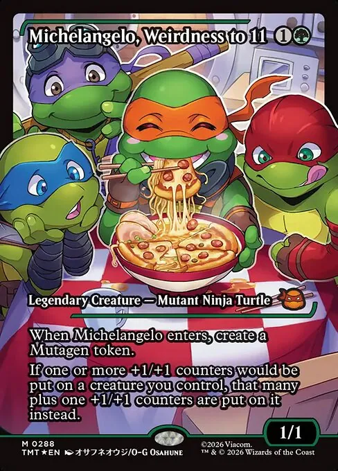 Michelangelo, Weirdness to 11 288/205
