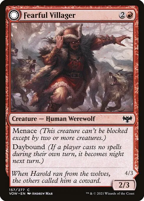 Fearful Villager // Fearsome Werewolf 157/277