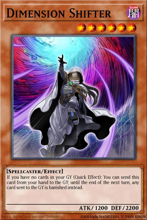 Carta Dimension Shifter, de Yu-Gi-Oh!, proibida no TCG, no OCG do Japão e no Master Duel